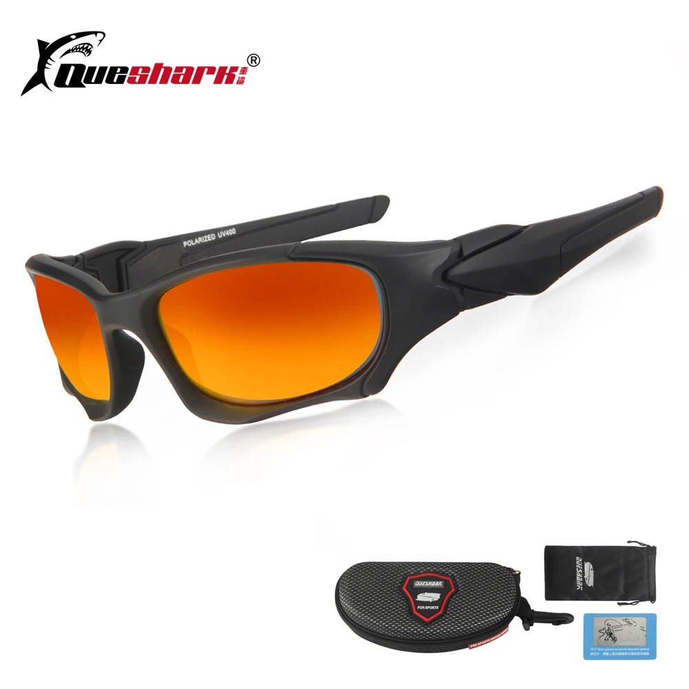 Queshark TR90 Hiking Eyewear Sports Polarized Fishing Sunglasses Men