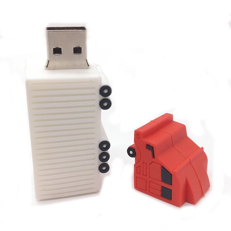 Cartoon truck pendrive usb flash drive 64gb 32gb 16gb 8gb 4gb memory stick real capacity u disk  pen drive gift  cle usb2.0