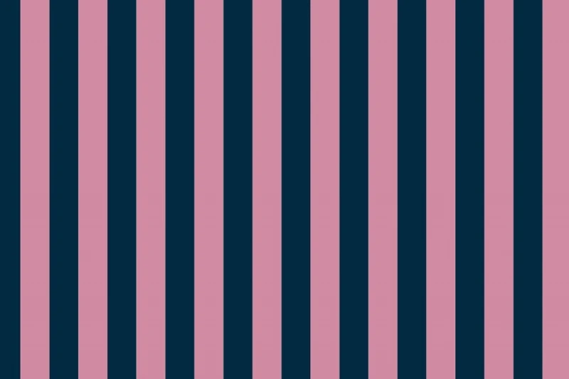 Pink and Blue Striped Kitchen