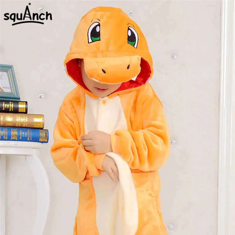 Мультяшный комбинезон кигурумис Charizard забавная Пижама для всей семьи взрослых и