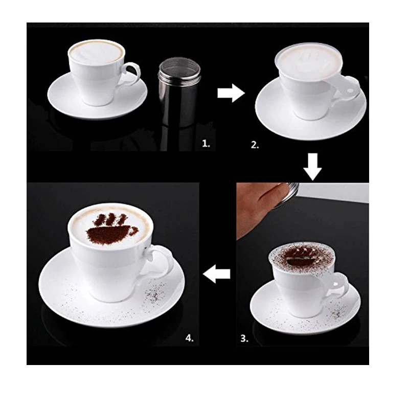 12 шт трафареты для украшения кофе, трафареты для дизайна кофе Magnolora бариста шаблон кофе печать для латте вспениватель молока для кофе