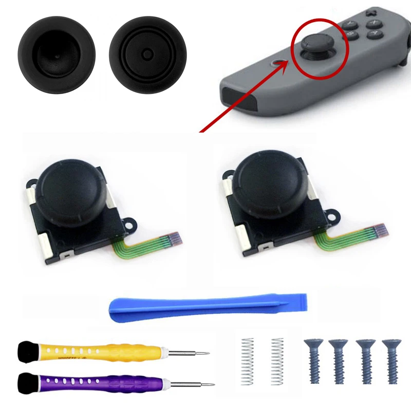 

13 In 1 Replacement 3D Analog Joystick Thumb Stick For Nintend Switch NS Joy Con Controller Sensor Module Potentiometer Repair