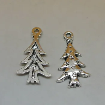 

NCRHGL 50pcs Christmas Tree Ornament Metal Pendants For Making Bracelet Earrings Jewelry DIY Christmas Decorations Findings Gift