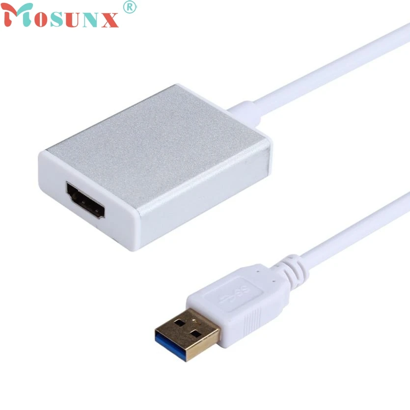 

ecosin2 Good Sale USB 3.0 To HDMI Graphic Adapter Converter For HDTV LCD PC Laptop Audio Video JUL 2017mar23