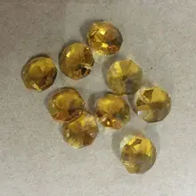 1 Hole 2000pcs Crystal Chandelier Lighting 14mm Octagon Beads Prisms Suncatchers Wedding Strand Accessories