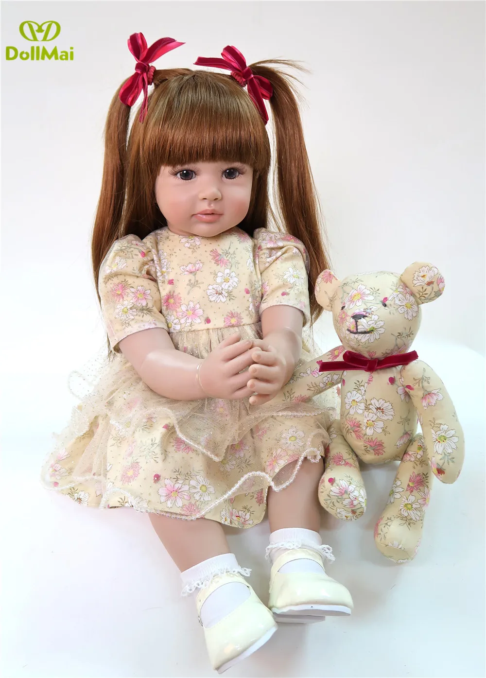 Bebe Boneca reborn baby, силиконовые виниловые куклы для девочек, большой размер 60 см, эксклюзивная модель, настоящая кукла принцессы, подарок