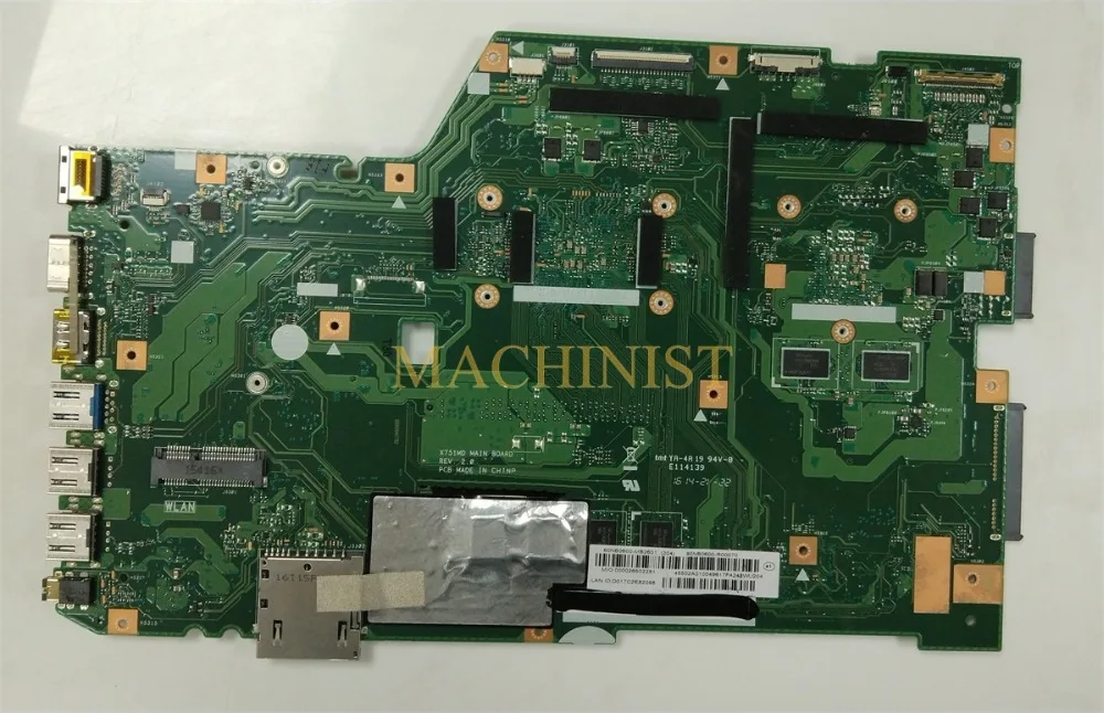 Материнская плата для ноутбука X751MD N3540 ASUS K751M K751MA X751MA R752M R752MA REV 2 0 материнская 4 Гб