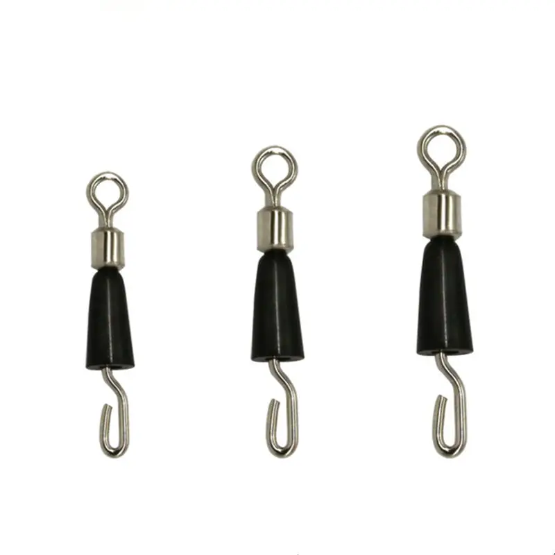 10 pcs Ceremony Rolling 1 2cm 1cm Rotation clamp Fastener hook and line font b Fishing