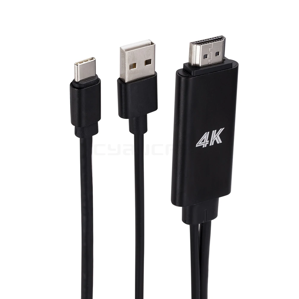 Видео кабель Type C адаптер USB 3 1 к HDMI с зарядкой 4K 8 м конвертер для Macbook TV монитор