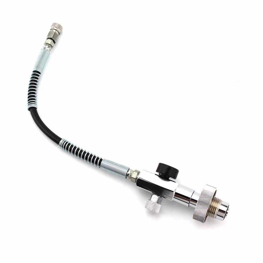 

PCP Scuba Din Valve Adaptor Air Refill Stainless Steel Fill Station with 25mm 6000psi High Pressure Gauge and 8mm Quick Sockets