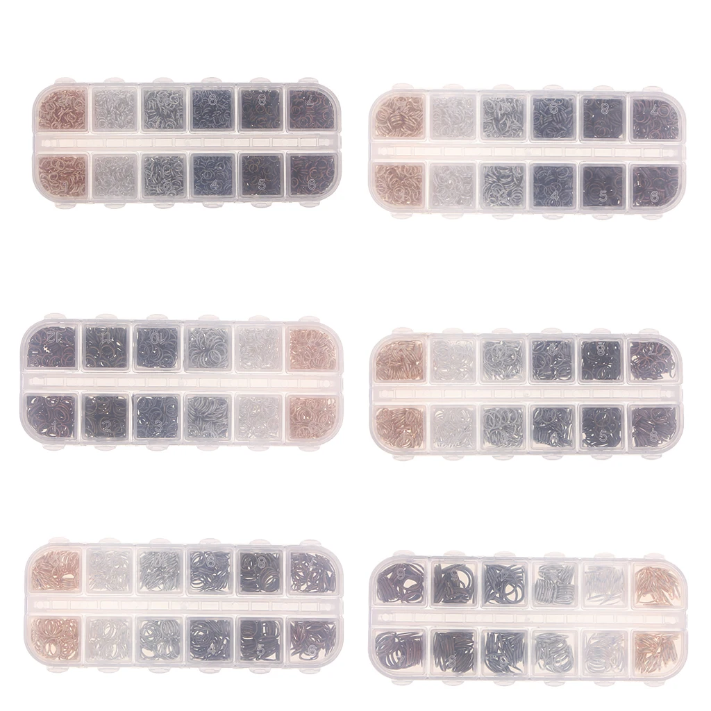 

Open Jump Rings 4/5/6/7/8/10mm 1 Box Metal Keychain Ring Connector Claw Clasp Split Rings for Jewelry Making Necklace Bracelet
