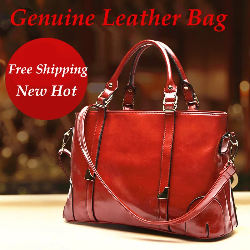 0 : Buy Quality leather handbags 2017 new fashion wild female shoulder diagonal big ...