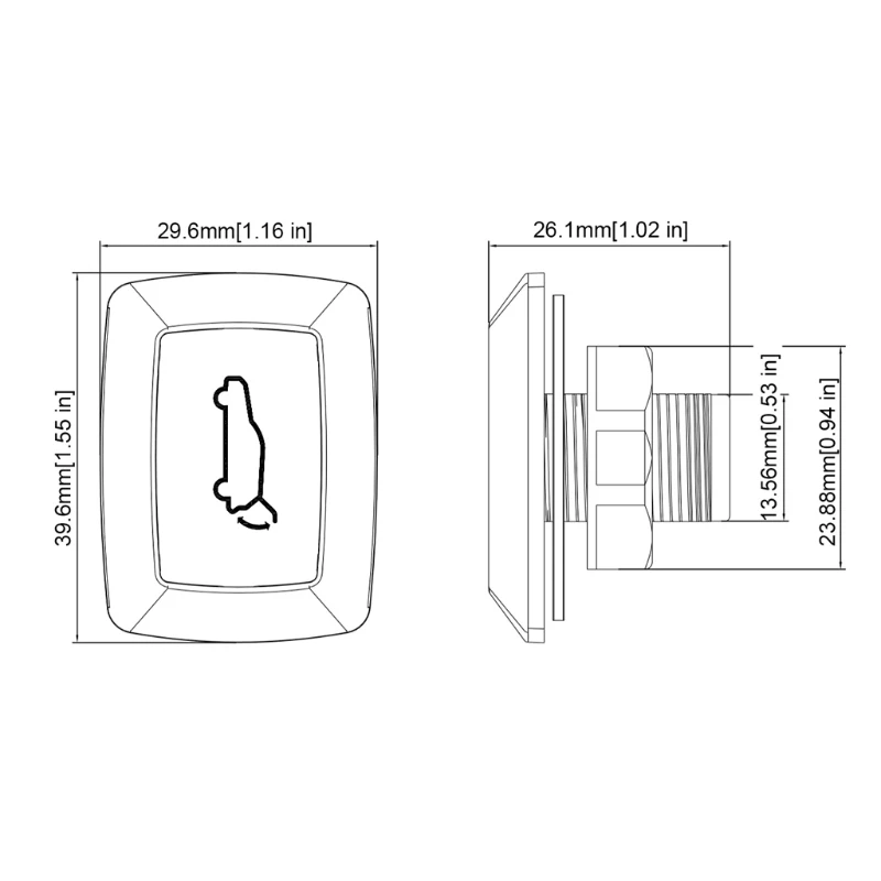 Hot New 1 Pc Universal Auto Car Rear Trunk Door Light Open Switch Button Tail Lamp For Toyota High Quality