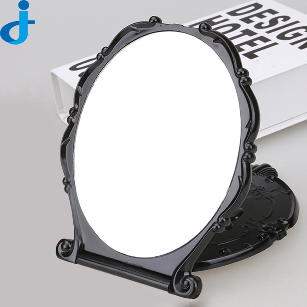 Retro Flower Makeup Mirrors Plastic Folding Mirror Mini Cosmetic Miroir