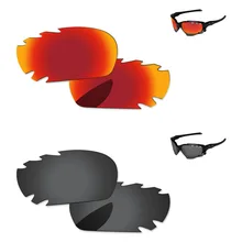 Черный серый и огненный красный 2 пары Поляризованные Сменные линзы для Jawbone Солнцезащитные очки с отверстиями рамка UVA и UVB Защита