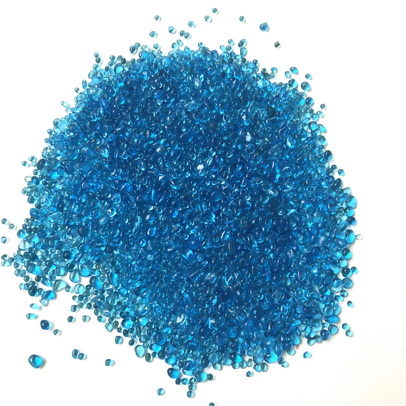 50 г 2-5 мм K5 Морской голубой стеклянный гравий глазурь камень полированный аквариум с лечебным действием, образцы кристаллов