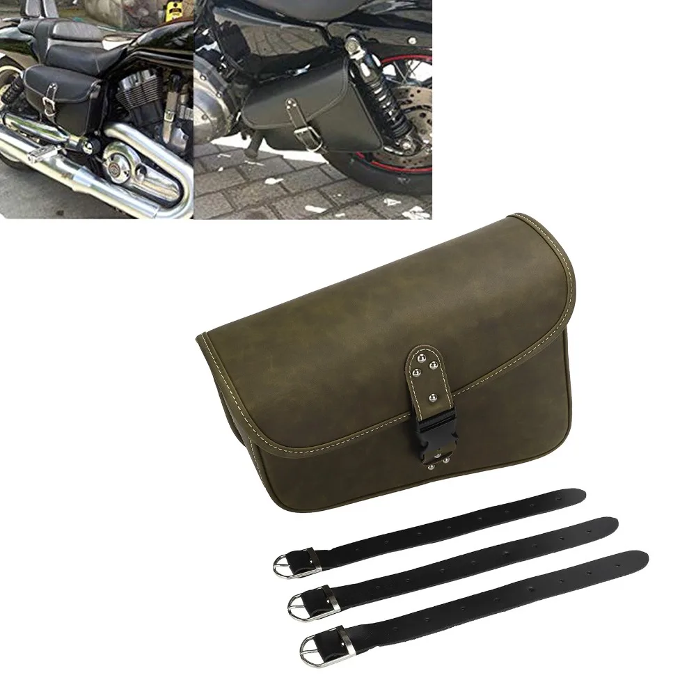 

PU Leather Left Right Side Motorcycle Saddle Bags Storage Pouch Side Tool Motorbike Bag For Harley 11.10*3.74*7.63 inch