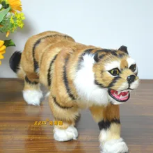 Внутреннему шву около 55x23 см Моделирование животных большой тигр модель игрушки полиэтилена и меха ремесло, украшение дома подарок d309