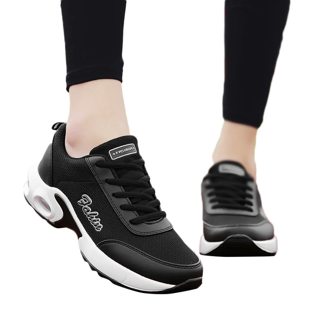 

Perimedes Women Leisure Mesh sport shoes Platform Lace-Up Non-Slip Thick Bottom Sneakers deportivas mujer zapatillas#g40
