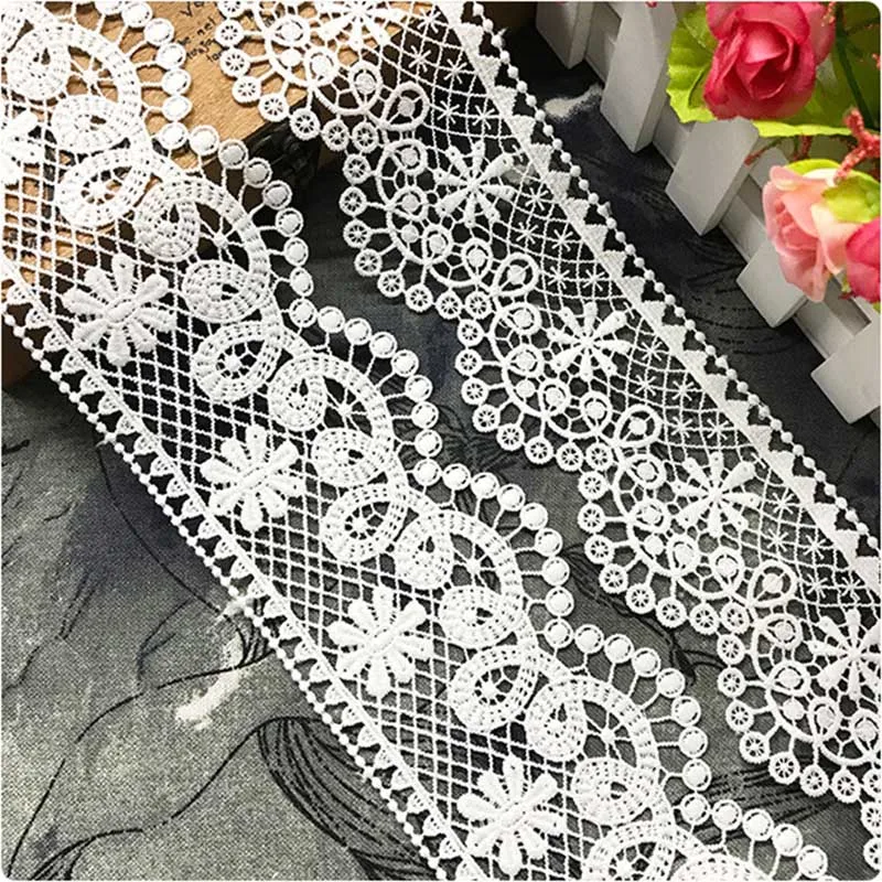 15Yard wholesale 2 style High Quality White Lace Ribbon Trims Underwear Trim Embroidered For Sewing Decoration lace fabric | Дом и сад