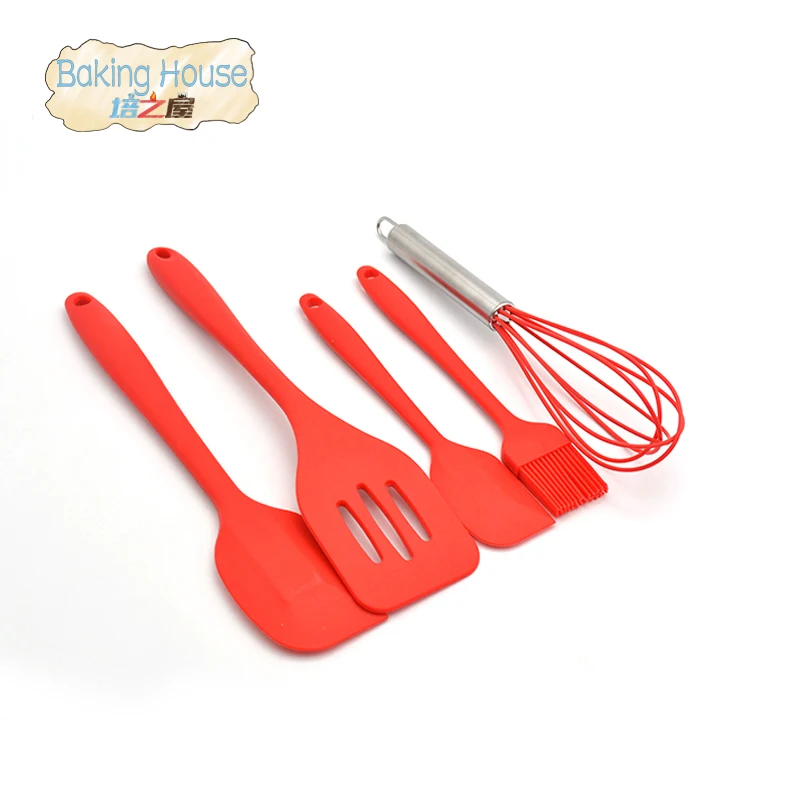 5pcs/set Silicone Baking Utensil Set Food Grade Heat Resistant Silicone