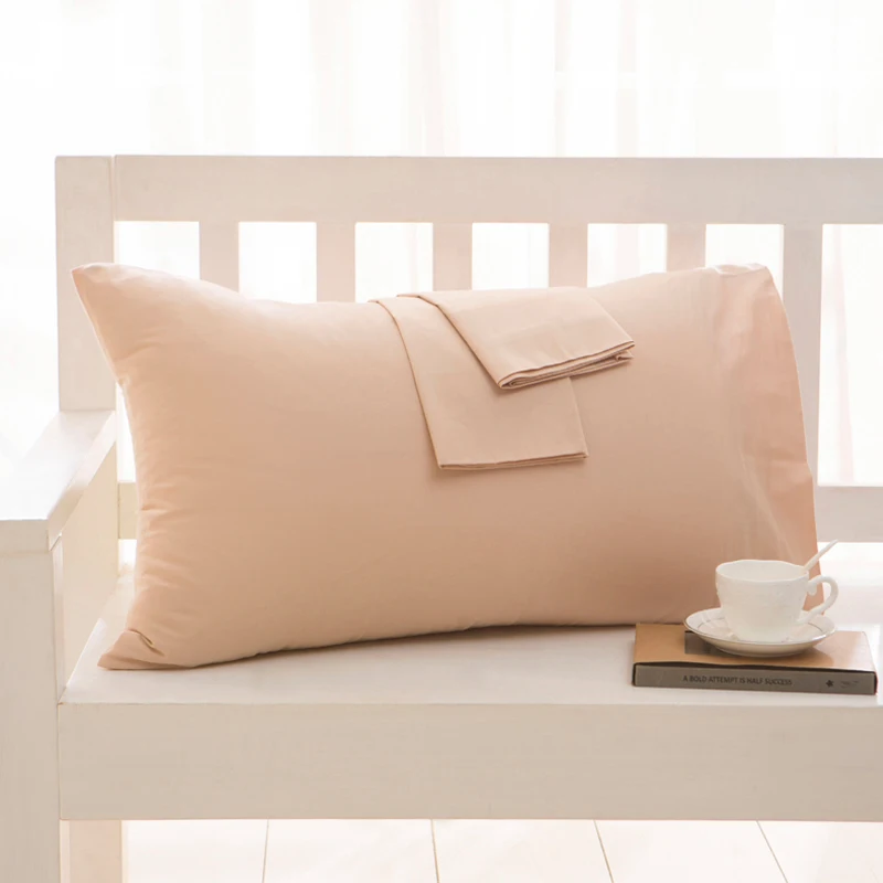 Cotton Pillowcase Solid Color Pillow Cover 40 * 60 cm 50 70 75 90 Case Bedding Customizable | Дом и сад