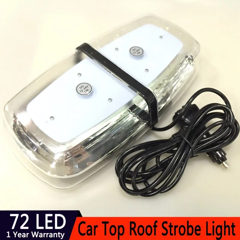  72LED 72W Car LED Short Long Row Roof Flashing Warning Light Strobe Police Light Ceiling Lamp DC 12 - 32952043410