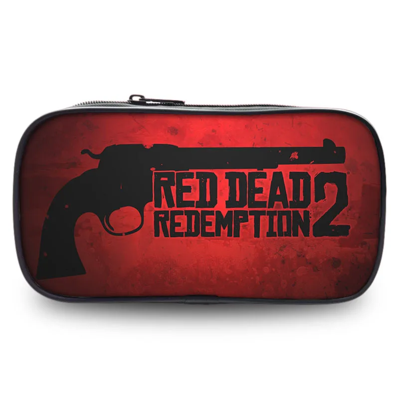 

Red Dead Redemption 2 Letter Cool Pencil Case School For Boys Hot Game Comestic Bag Office Pouch Children Makeup Bag