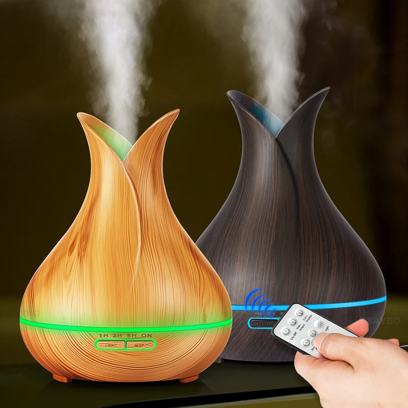 400ml Aroma Air Humidifier Essential Oil Diffuser Wood Aromatherapy Electric Ultrasonic Cool Mist Maker For Home
