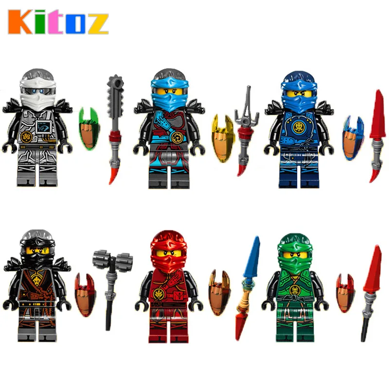 Garmadon Lloyd Cole Jay et Zane Fit LEGO Ninjago Toy Ninja Mini Figurines x 6 Kai 