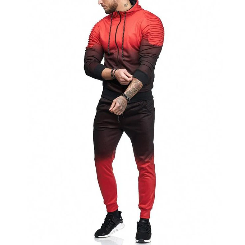Tracksuit Hoodies Sport Suit Running Men Set  (11)
