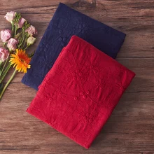 Высококачественная брендовая ткань на заказ, хлопок и лен, ткань с вышивкой для платья, цельный материал для платья