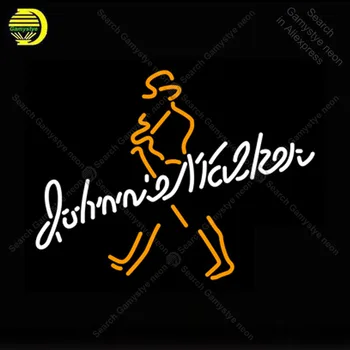 

Neon Sign for Johnny Walker Whiskey neon Light Sign Decor Club Display glass Tube Handcrafted Arcade Art Neon Lamp for Beer Bar