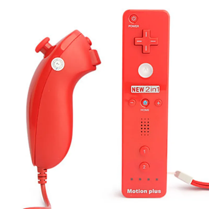 2в1 пульт дистанционного управления Nunchuck Combo Встроенный MOTION PLUS для Nintendo navan