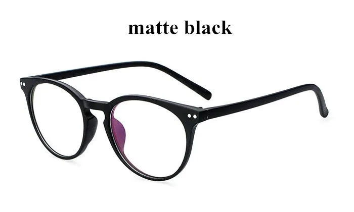 Ретро Круглые Декоративные очки для глаз, оправа для мужчин и женщин, ультра светильник, близорукость, оправа для очков, простые линзы, oculos de grau femininos - Цвет оправы: Matte Black