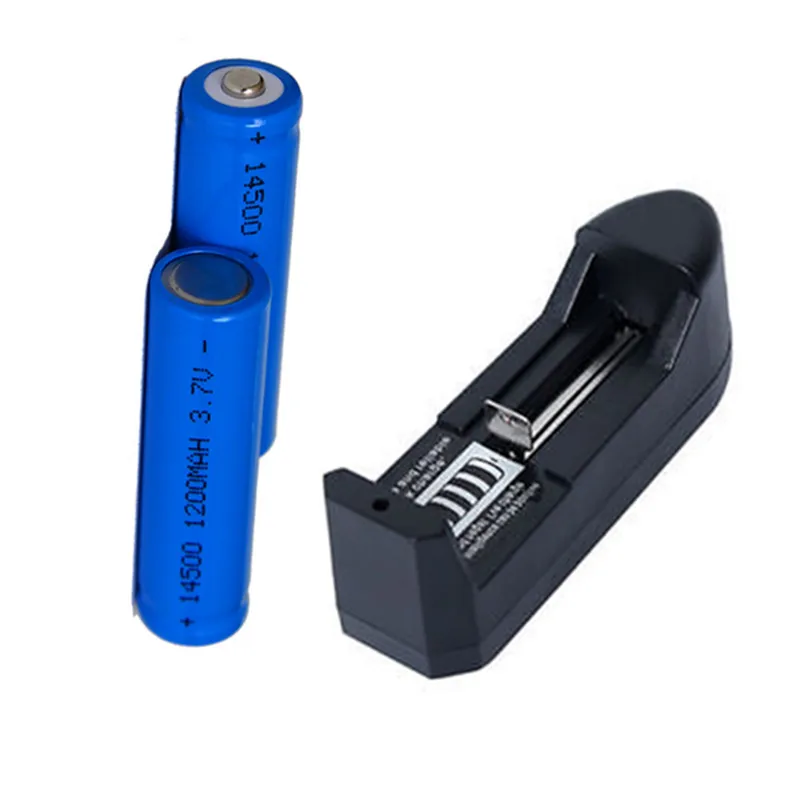 

Free shipping 2PCS 14500 1200mAh Rechargeable Battery+AAA AA 18650 14500 10440 Rechargeable Battery Universal Charger
