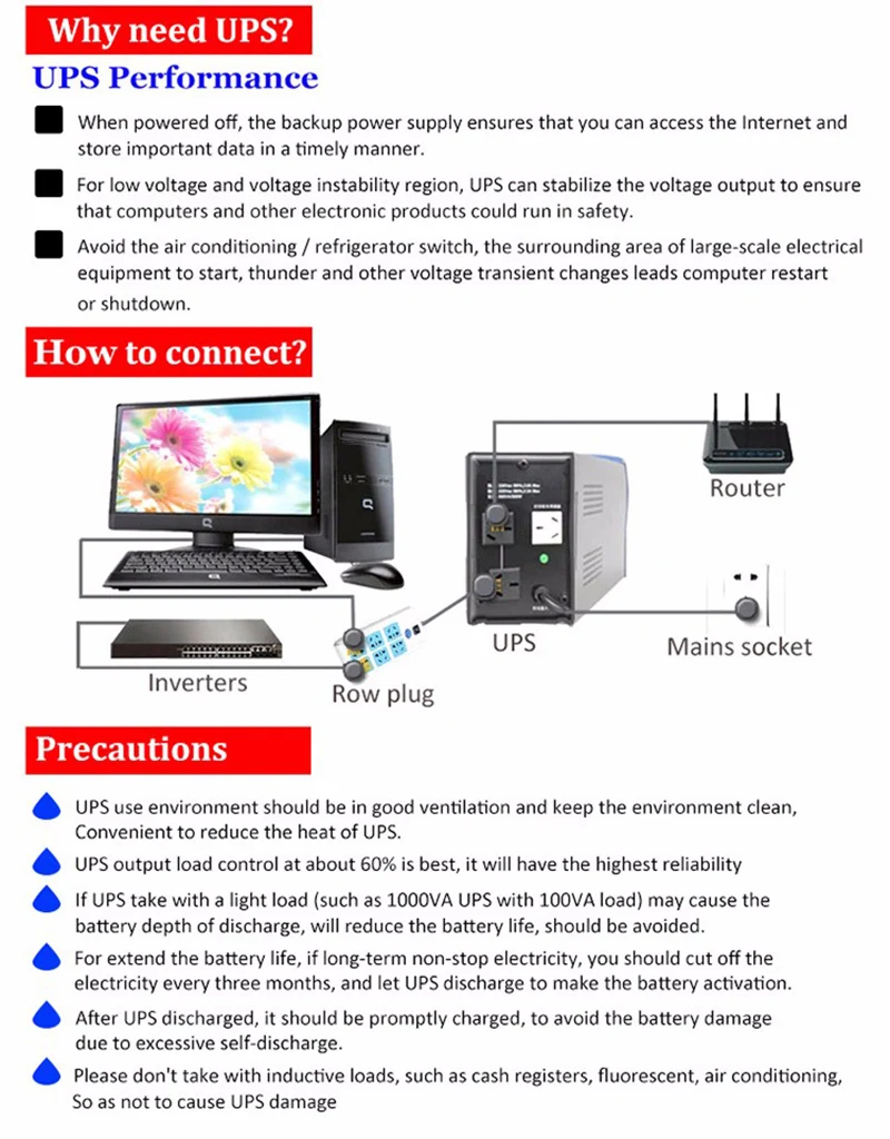 ЖК-дисплей Онлайн UPS 1000VA/800W внешние 36VDC батареи Чистая синусоида источник бесперебойного питания для компьютера комнаты сервер