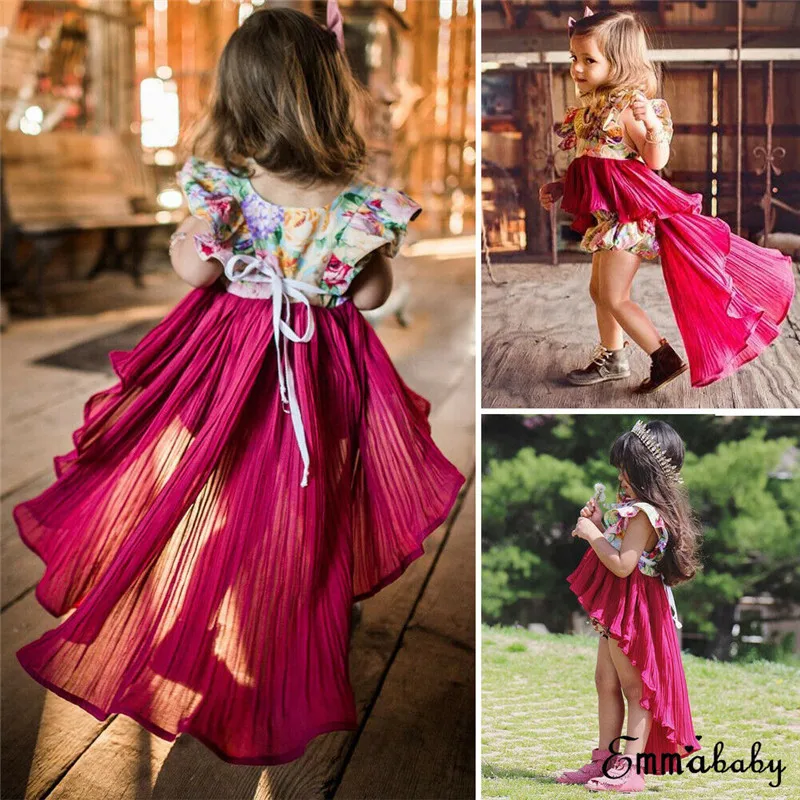 2019 милое платье Vestido девочка младенец Хлопковое трапециевидной формы без рукавов