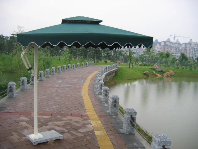 

Top side guard booth umbrella sidearm outdoor umbrellas resort