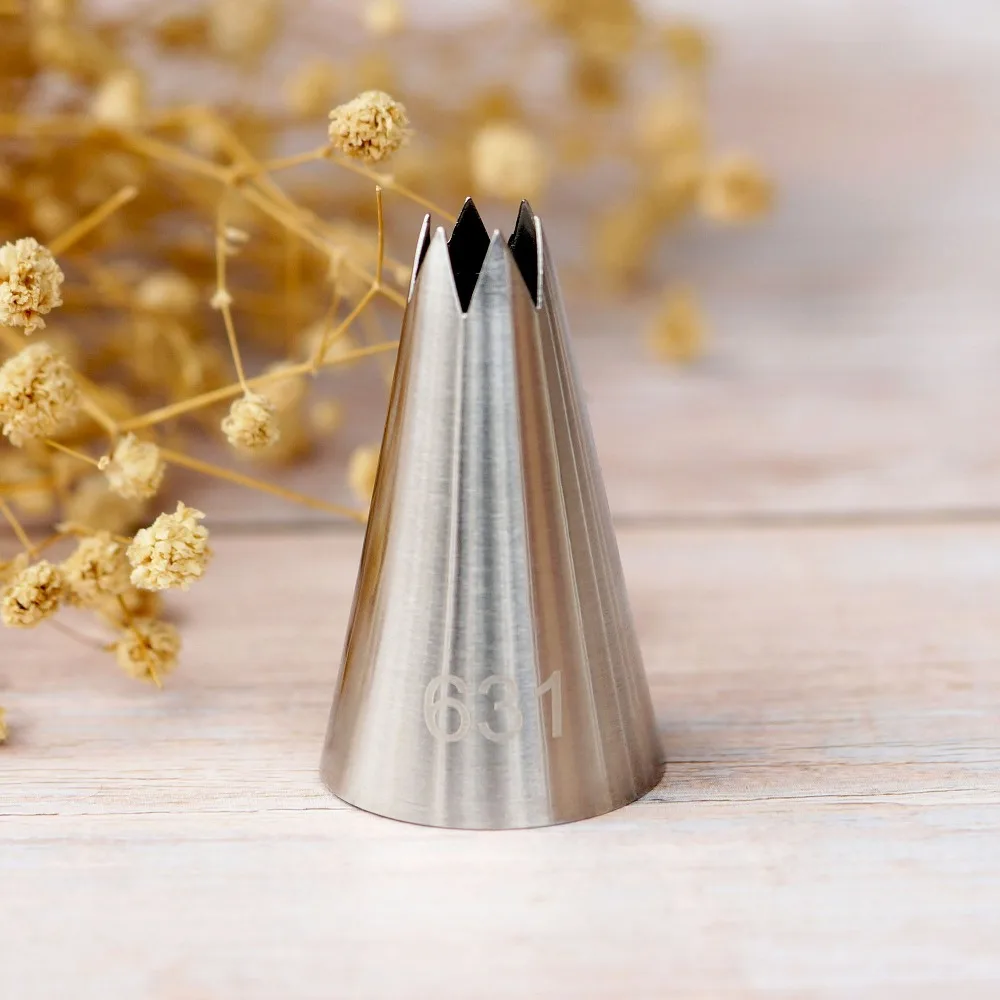 

#631 Open Star Piping Nozzle Cake Decorating Tools Stainless Steel Icing Nozzles Cream Pastry Nozzles Tips