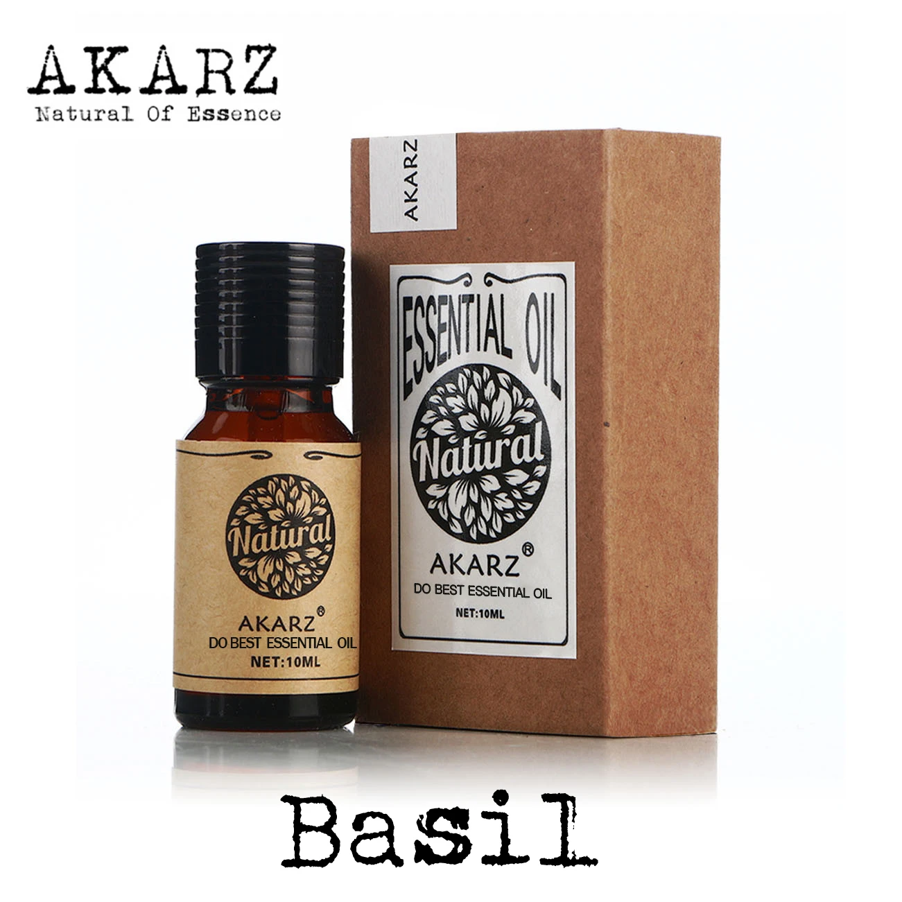 AKARZ Famous brand natural aromatherapy basil oil Improve spirit Stabilization effect Firming Oil balance basil essential oil basil