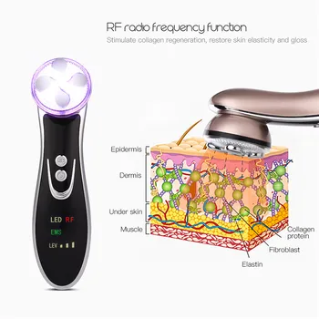 

CkeyiN RF EMS LED Light Photon Facial Massager Anti Aging Skin Rejuvenation Face Lifting Firm Wrinkles Removal Beauty Device 50