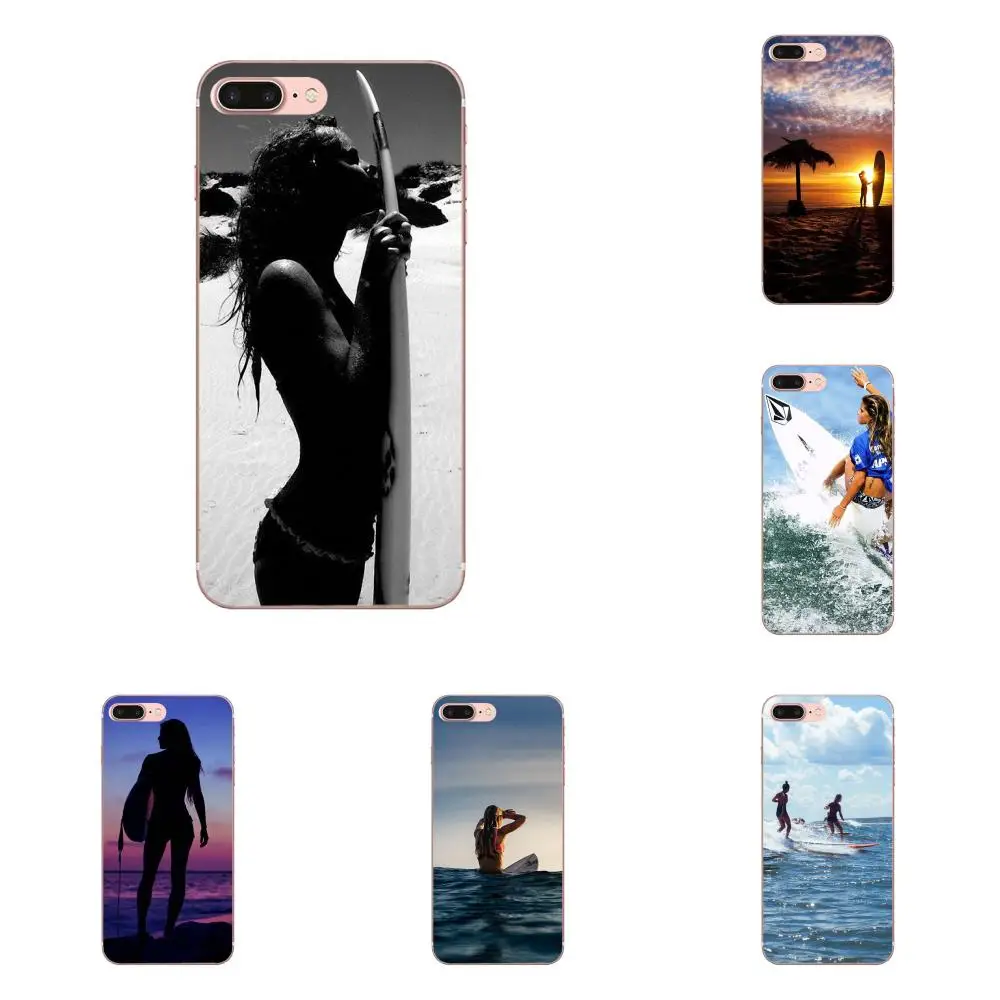 2019 Summer Beaches Surfing Girls TPU Accessories Case For Galaxy J1 J2 J3 J330 J4 J5 J6 J7 J730 J8 2015 2016 2017 2018 mini Pro | Мобильные
