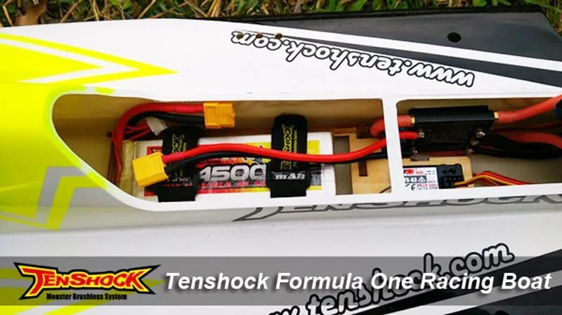 Tenshock F1 Бесщеточный 2,4G RC Formula ARTR гоночный скоростной Радиоуправляемый катер 80A ESC детский Cod. TS-B00001/TS-B00002/TS-B00003