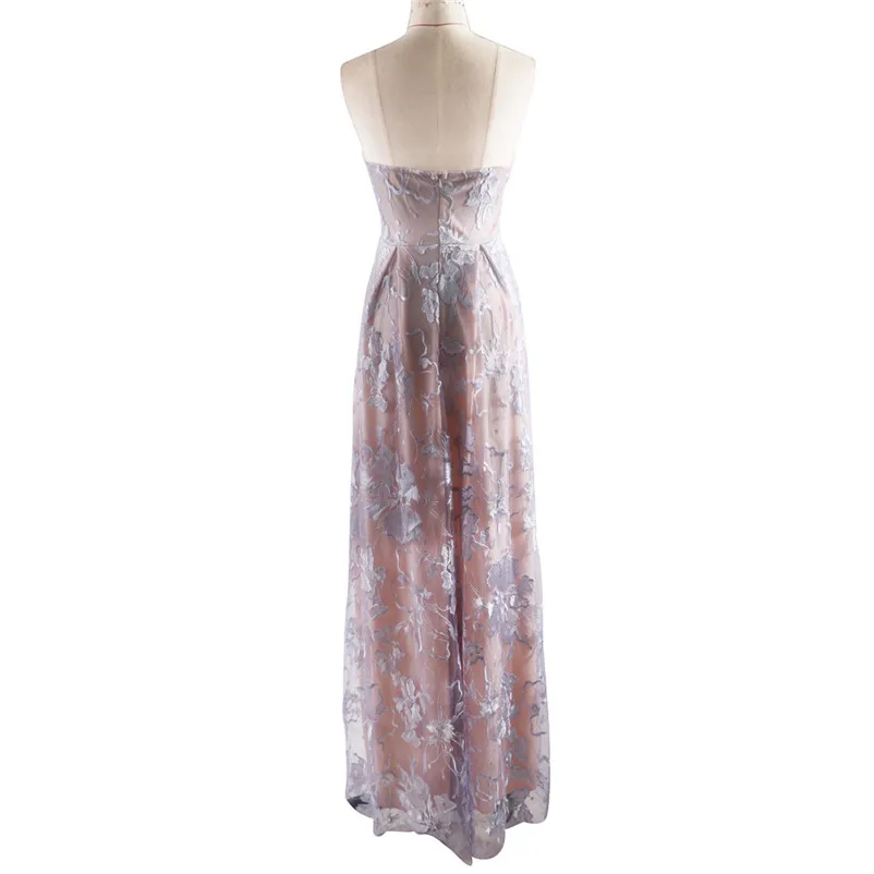 sexy dress women summer Autumn Women Sexy Sleeveless Lace Soild Sling Backless evening party Sheath Long Dress vestidos N05#N (5)