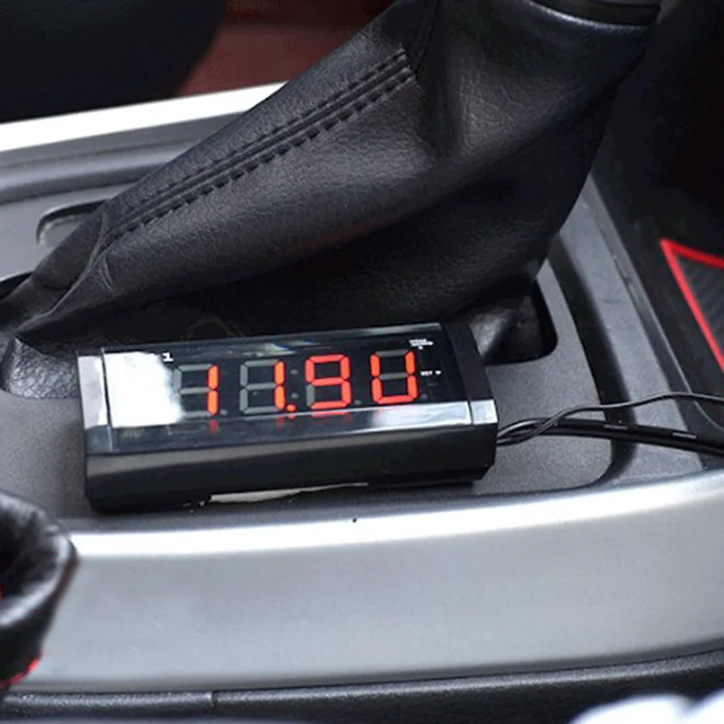 Автомобильные электронные часы, термометр для автомобиля, светящиеся часы, украшение для украшения