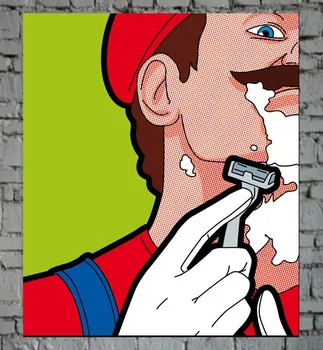 

Hand-painted pop art oil painting on canvas the Secret Life of Heroes oil painting por bed room no frame P-205