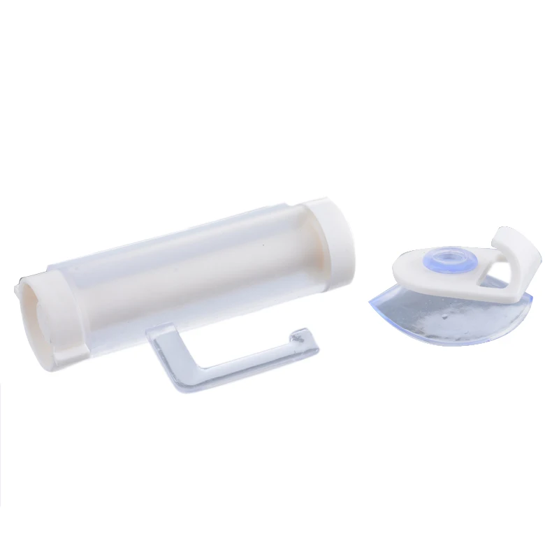 Rolling Squeezer Toothpaste Dispenser Tube Sucker Holder Dental Cream Bathroom Accessories Manual Syringe Dispenser Gadgets - Color: White