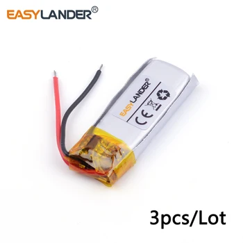 

3pcs /Lot 3.7v lithium Li ion polymer rechargeable battery 351025 55mah CE FCC ROHS MSDS quality certification