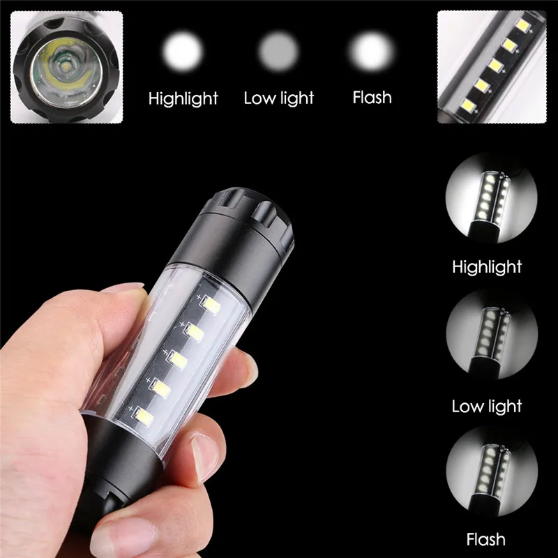Фонарик SANYI XPE + 20 SMD COB светодиодный супер яркий с 1 батареей АА или 14500 портативный